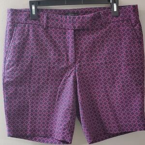 Willi Smith Pink,and Navy Patterned Women's Shorts. Sz 12